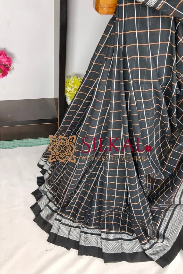 Ilkal_Handloom_Cotton_Silk_Chikki_Paras_Border_Saree_Code-_SKL04067