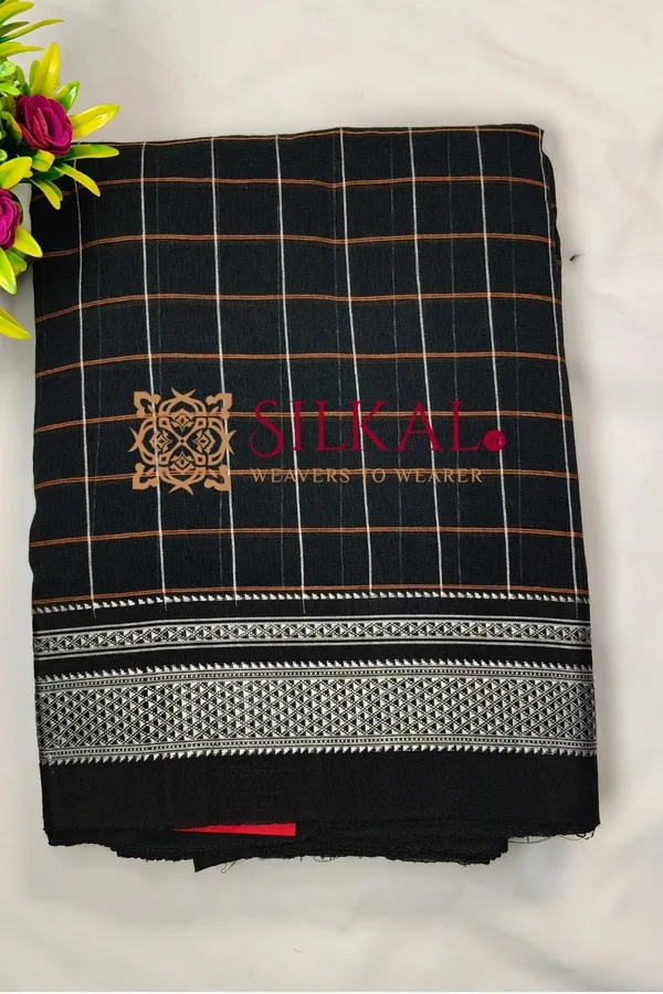 Ilkal_Handloom_Cotton_Silk_Chikki_Paras_Border_Saree_Code-_SKL04067