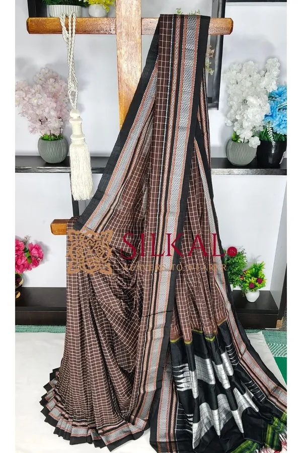 Ilkal_Handloom_Cotton_Silk_Chikki_Paras_Border_Saree_Code-_SKL04070