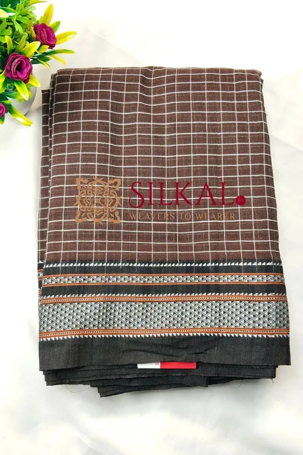 Ilkal_Handloom_Cotton_Silk_Chikki_Paras_Border_Saree_Code-_SKL04070