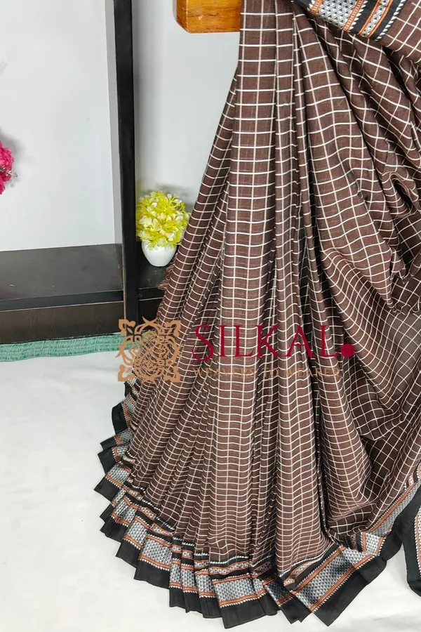 Ilkal_Handloom_Cotton_Silk_Chikki_Paras_Border_Saree_Code-_SKL04070