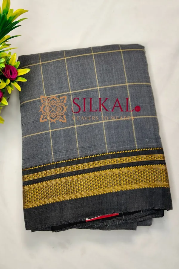 Ilkal_Handloom_Cotton_Silk_Chikki_Paras_Border_Saree_Code-_SKL04071