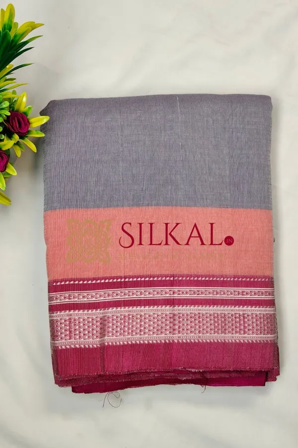 Ilkal_Handloom_Cotton_Silk_Chikki_Paras_Border_Saree_Code-_SKL04072