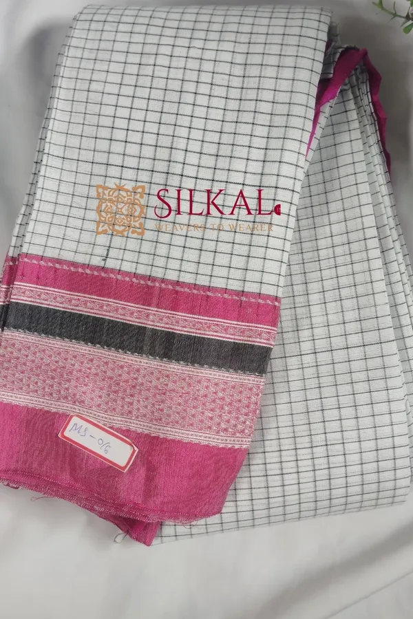 Ilkal_Handloom_Cotton_Silk_Chikki_Paras_Border_Saree_Saree_Code-_SKL1201