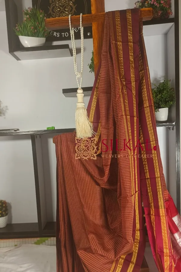 Ilkal_Handloom_Cotton_Silk_Gayatri_Border_Saree_Code-_SKL1468