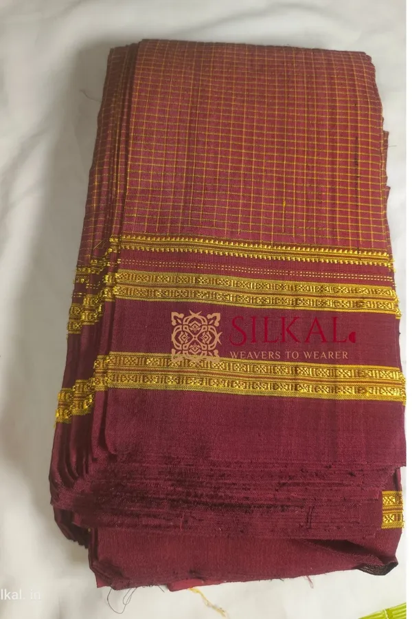 Ilkal_Handloom_Cotton_Silk_Gayatri_Border_Saree_Code-_SKL1468