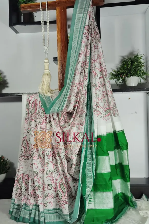 Ilkal_Handloom_Cotton_Silk_Print_Saree_SKL_1953