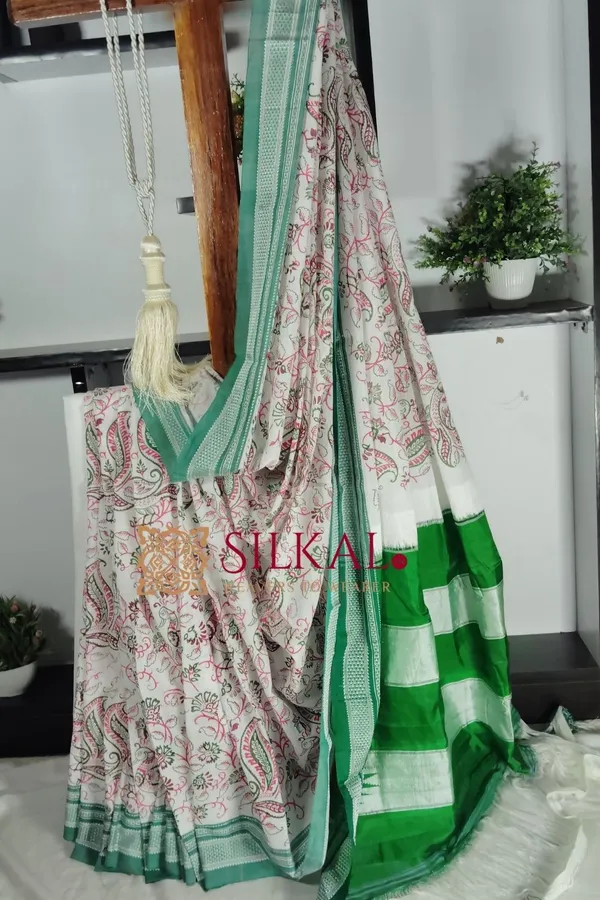 Ilkal_Handloom_Cotton_Silk_Print_Saree_SKL_1953
