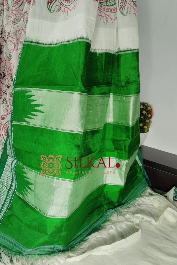 Ilkal_Handloom_Cotton_Silk_Print_Saree_SKL_1953