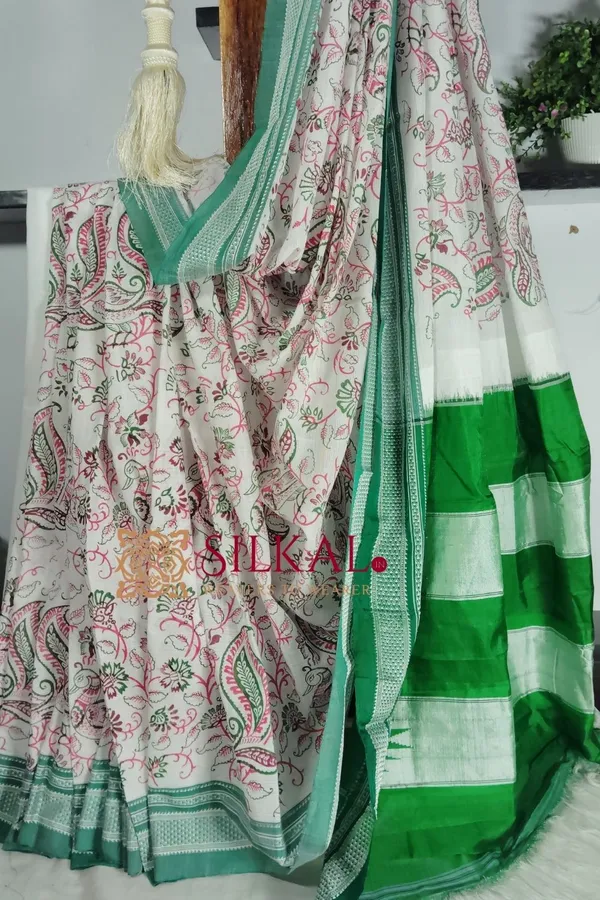 Ilkal_Handloom_Cotton_Silk_Print_Saree_SKL_1953