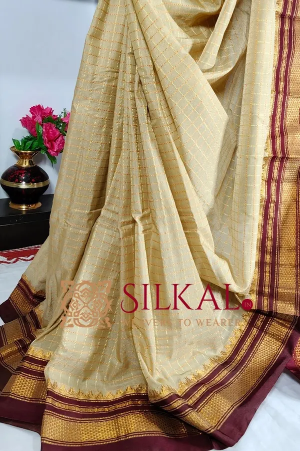 Ilkal_Handloom_Cotton_Silk_Saree_Saree_Code-_SKL3188