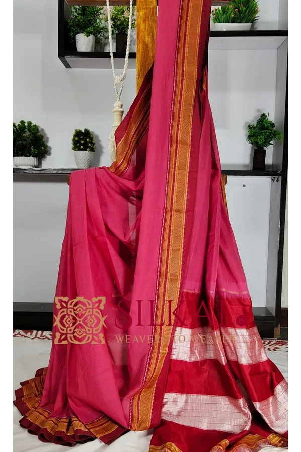 Ilkal_Handloom_Cotton_Silk_Saree_Saree_Code-_SKL3227