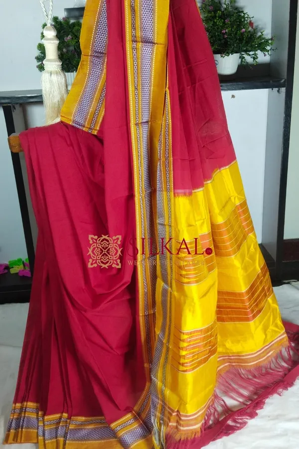 Ilkal_Handloom_Cotton_Silk_Special_Chikki_Border_Saree_Saree_Code-_SKL1172