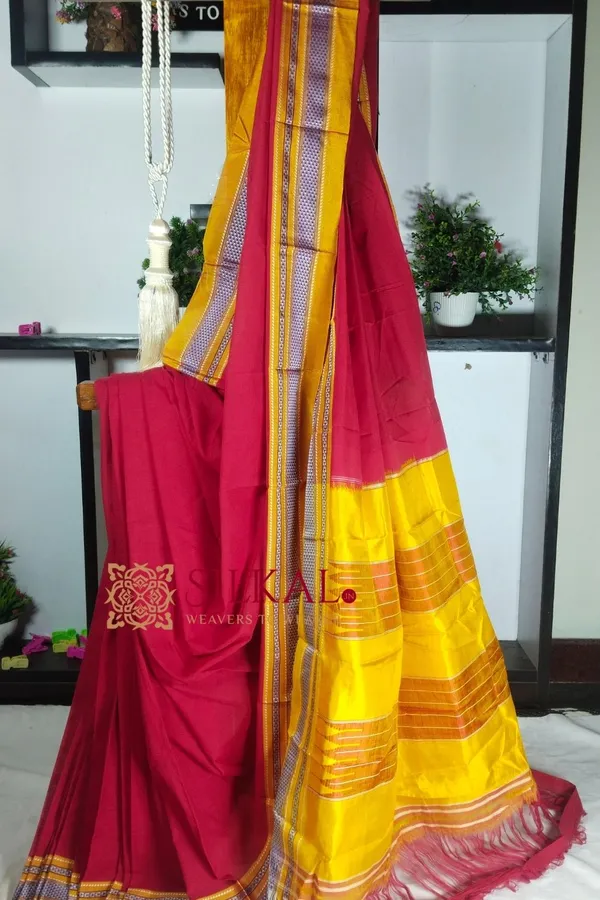Ilkal_Handloom_Cotton_Silk_Special_Chikki_Border_Saree_Saree_Code-_SKL1172