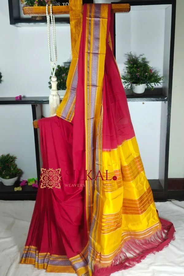 Ilkal_Handloom_Cotton_Silk_Special_Chikki_Border_Saree_Saree_Code-_SKL1172