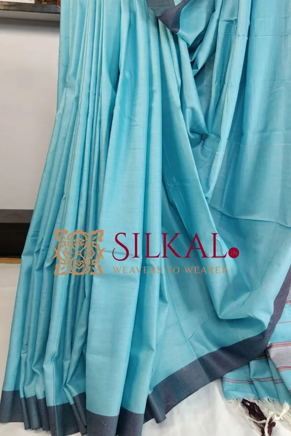 Ilkal_Handloom_Mercerised_Cotton_Stripe_Saree_SKL03397