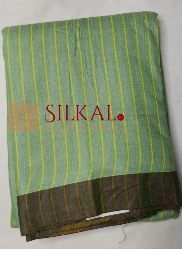 Ilkal_Handloom_Mercerised_Cotton_Stripe_Saree_SKL03398