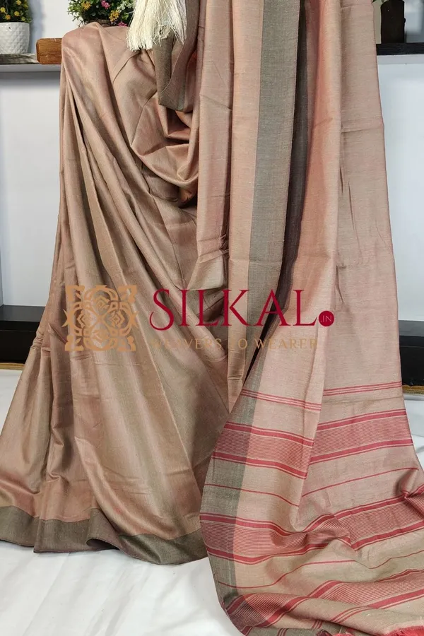 Ilkal_Handloom_Mercerised_Cotton_Stripe_Saree_SKL03405