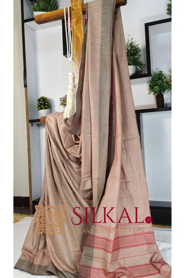 Ilkal_Handloom_Mercerised_Cotton_Stripe_Saree_SKL03405