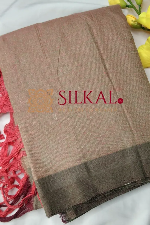 Ilkal_Handloom_Mercerised_Cotton_Stripe_Saree_SKL03405