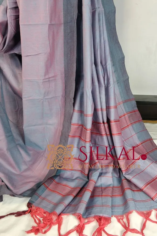 Ilkal_Handloom_Mercerised_Cotton_Stripe_Saree_SKL03460