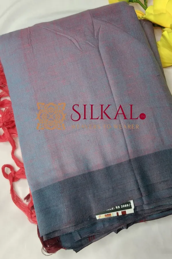 Ilkal_Handloom_Mercerised_Cotton_Stripe_Saree_SKL03460