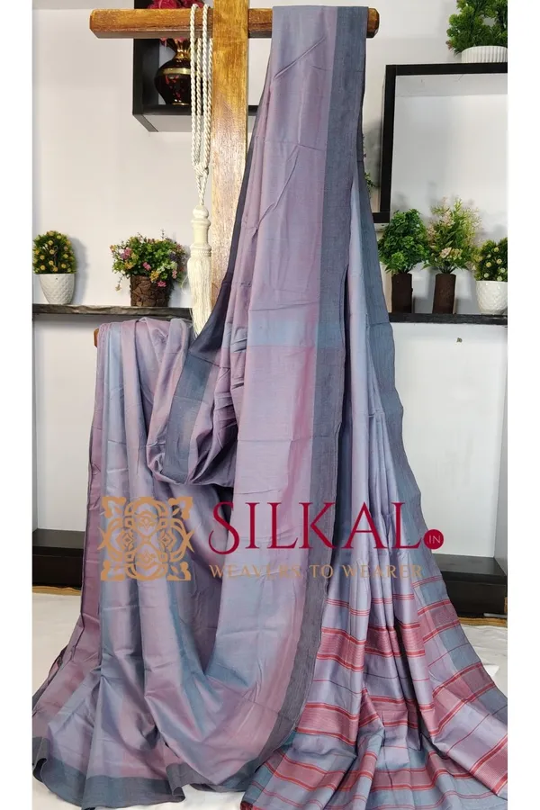 Ilkal_Handloom_Mercerised_Cotton_Stripe_Saree_SKL03460