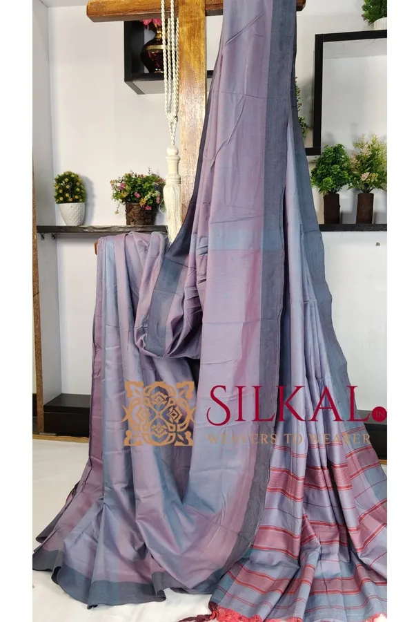 Ilkal_Handloom_Mercerised_Cotton_Stripe_Saree_SKL03460