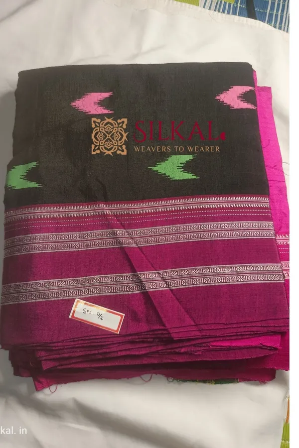 Ilkal_Handloom_Print_Viscose_Silk_Gayatri_Border_Saree_Saree_Code-_SKL1467