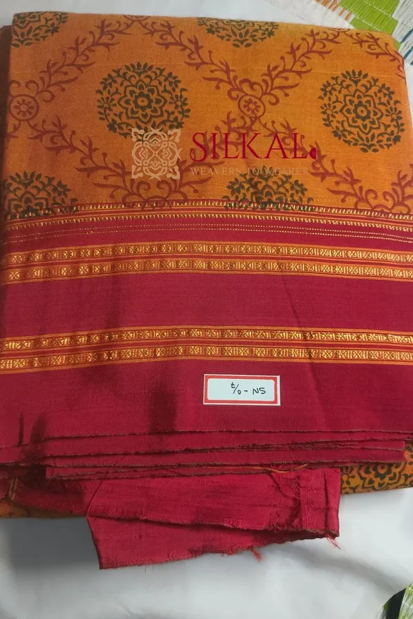 Ilkal_Handloom_Print_Viscose_Silk_Gayatri_Border_Saree_Code-_SKL1770