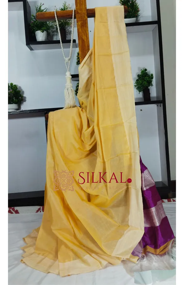 Ilkal_Handloom_Viscose_Cotton_Silk_Chikki_Paras_Border_Saree_SKL03359