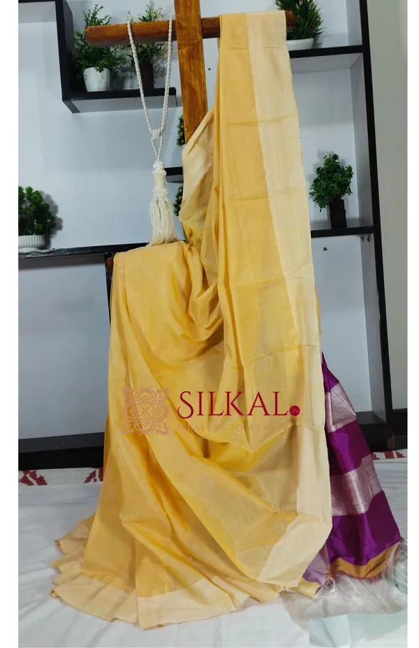 Ilkal_Handloom_Viscose_Cotton_Silk_Chikki_Paras_Border_Saree_SKL03359