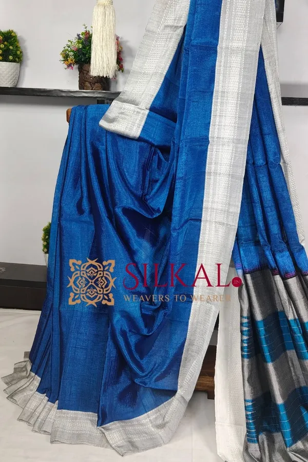 Ilkal_Handloom_Viscose_Cotton_Silk_Chikki_Paras_Border_Saree_SKL03697
