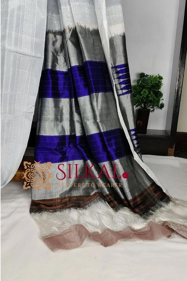 Ilkal_Handloom_Viscose_Cotton_Silk_Chikki_Paras_Border_Saree_SKL03764