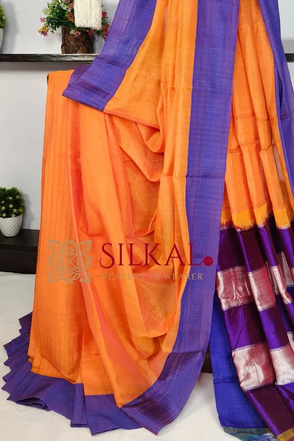 Ilkal_Handloom_Viscose_Cotton_Silk_Chikki_Paras_Border_Saree_SKL03832
