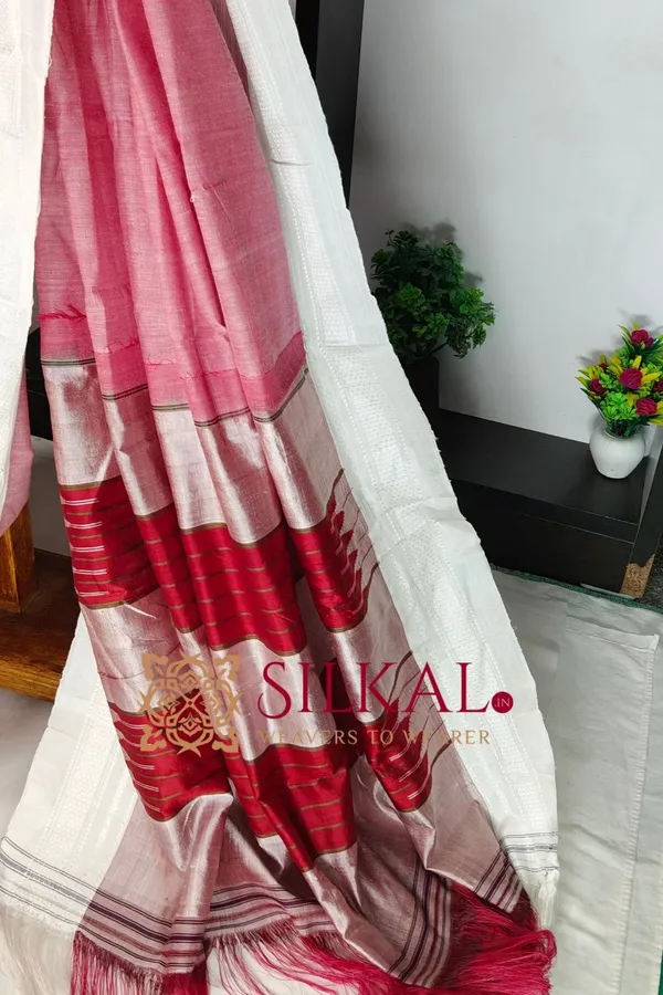 Ilkal_Handloom_Viscose_Cotton_Silk_Chikki_Paras_Border_Saree_SKL03842