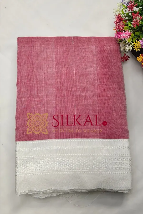 Ilkal_Handloom_Viscose_Cotton_Silk_Chikki_Paras_Border_Saree_SKL03842