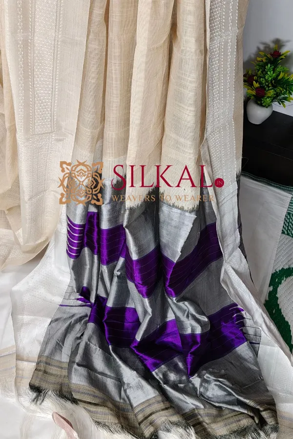 Ilkal_Handloom_Viscose_Cotton_Silk_Chikki_Paras_Border_Saree_SKL04074