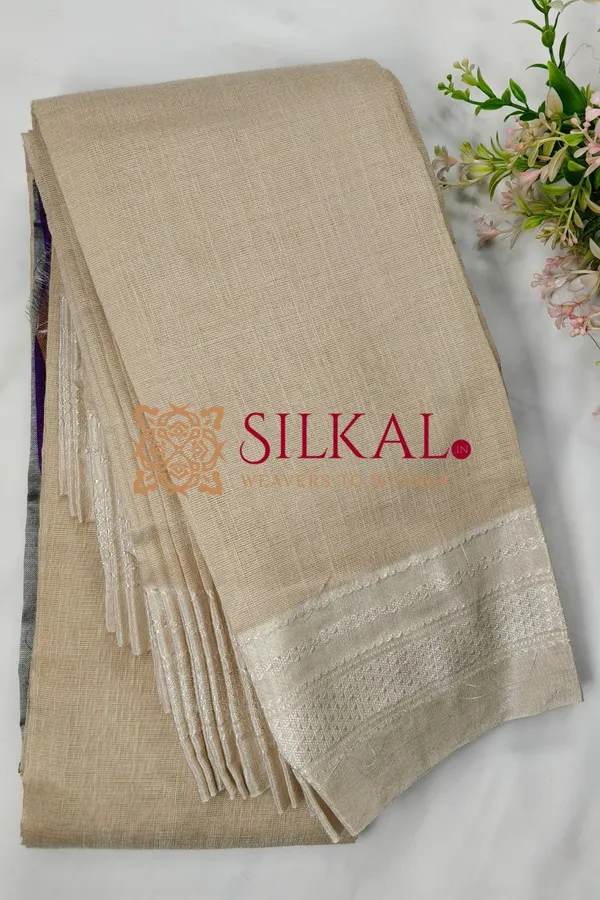 Ilkal_Handloom_Viscose_Cotton_Silk_Chikki_Paras_Border_Saree_SKL04074