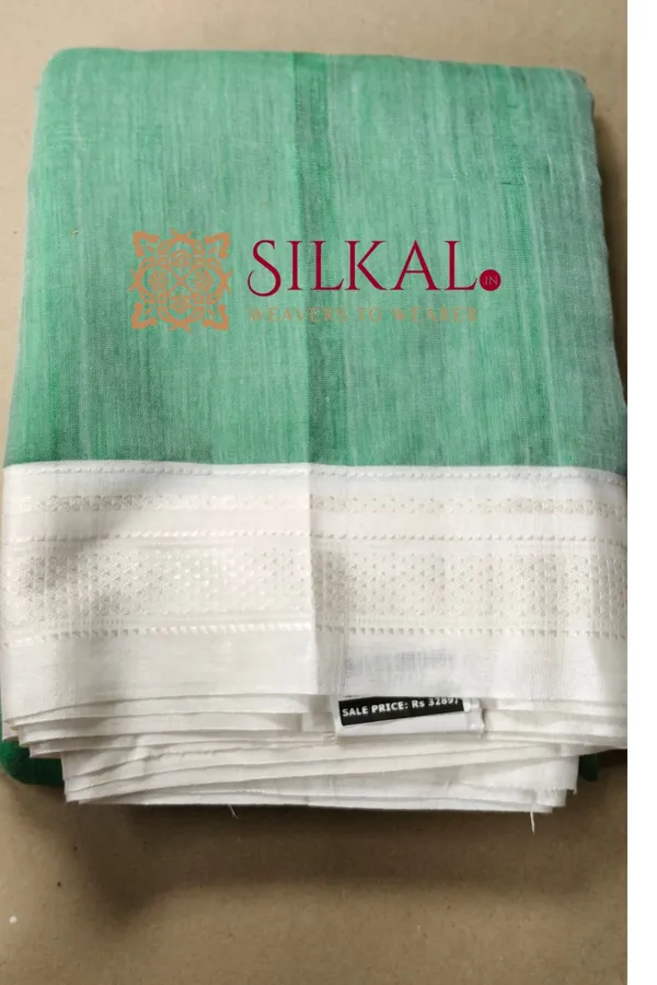Ilkal_Handloom_Viscose_Cotton_Silk_Chikki_Paras_Border_Saree_SKL04222
