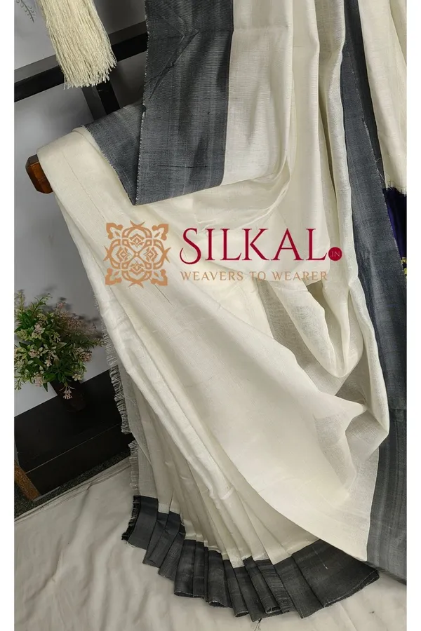 Ilkal_Handloom_Viscose_Cotton_Silk_Chikki_Paras_Border_Saree_SKL04224