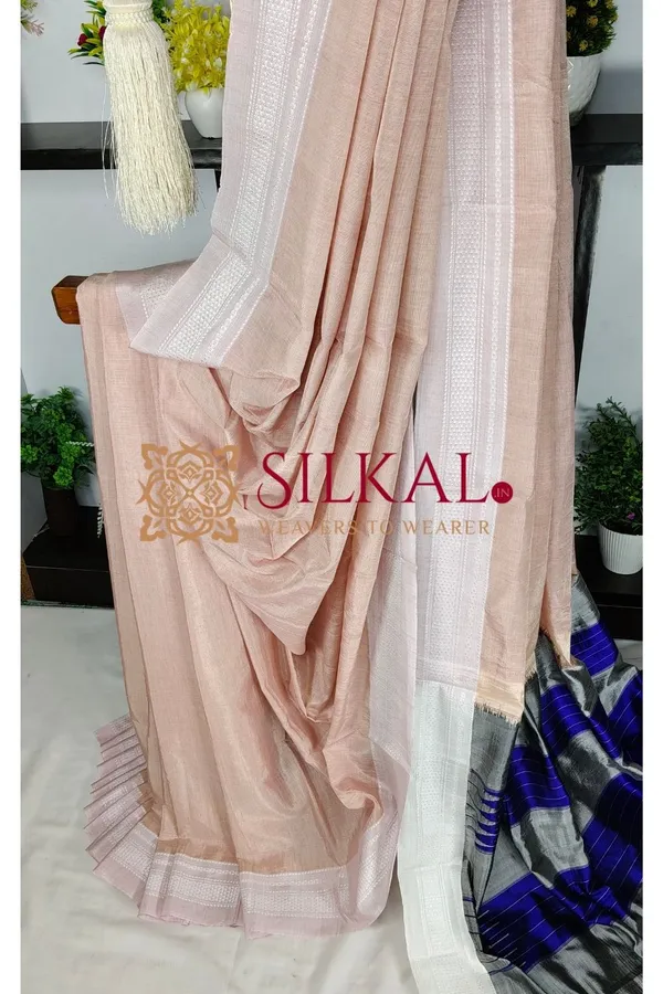 Ilkal_Handloom_Viscose_Cotton_Silk_Chikki_Paras_Border_Saree_SKL04225