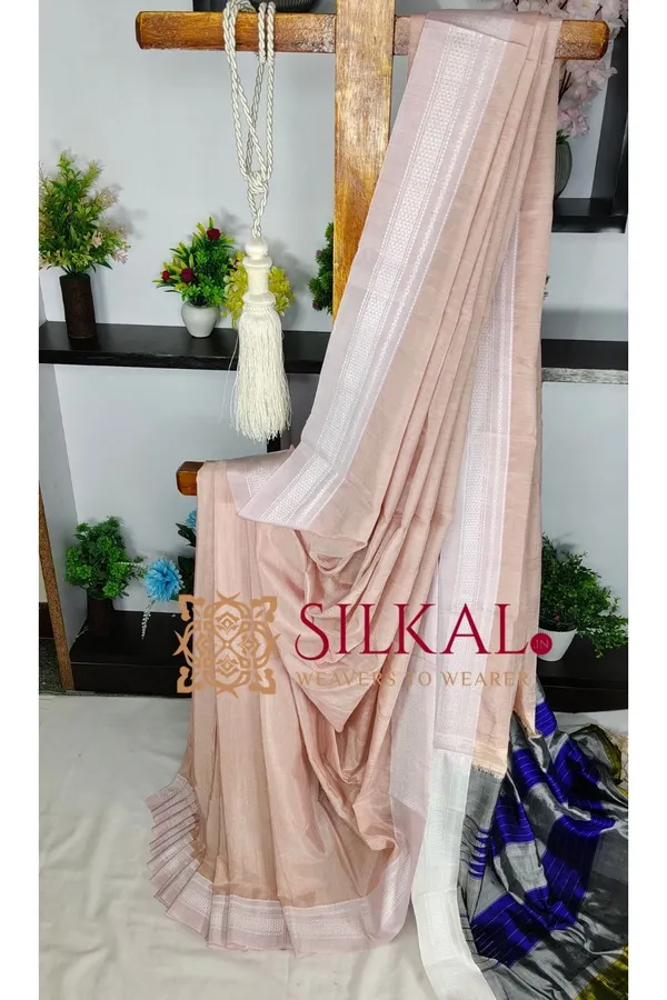 Ilkal_Handloom_Viscose_Cotton_Silk_Chikki_Paras_Border_Saree_SKL04225