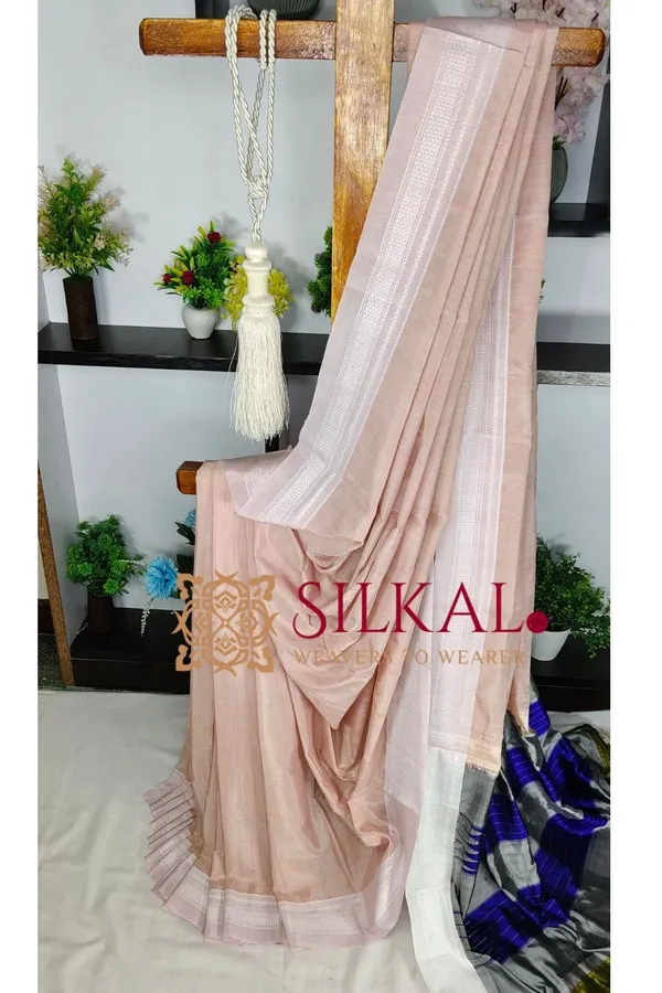 Ilkal_Handloom_Viscose_Cotton_Silk_Chikki_Paras_Border_Saree_SKL04225