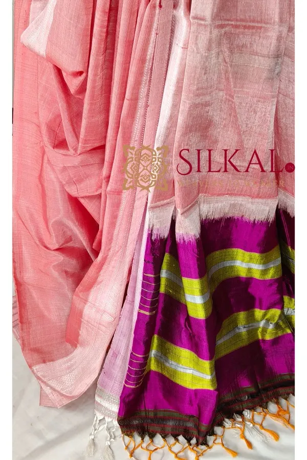 Ilkal_Handloom_Viscose_Cotton_Silk_Chikki_Paras_Border_Saree_SKL04226