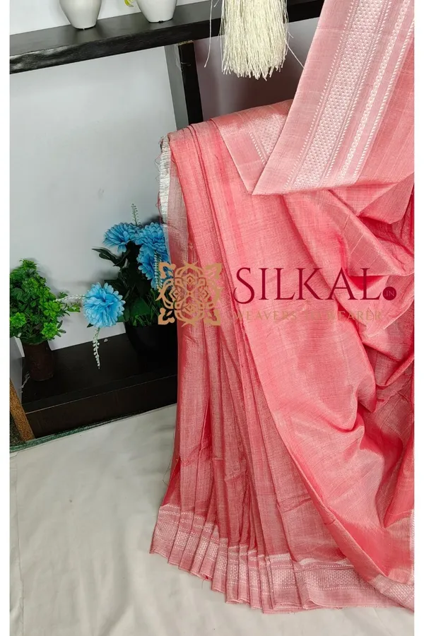 Ilkal_Handloom_Viscose_Cotton_Silk_Chikki_Paras_Border_Saree_SKL04226