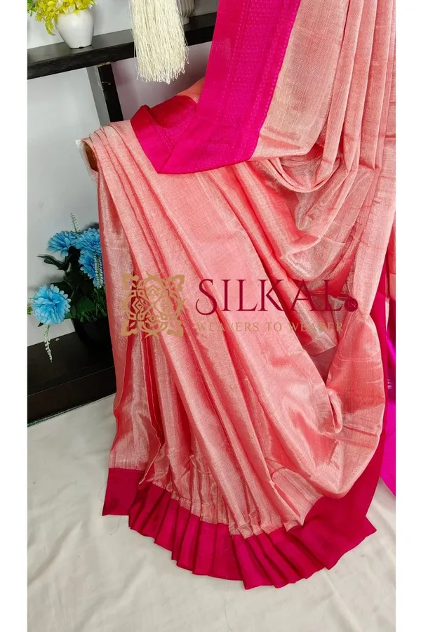 Ilkal_Handloom_Viscose_Cotton_Silk_Chikki_Paras_Border_Saree_SKL04227