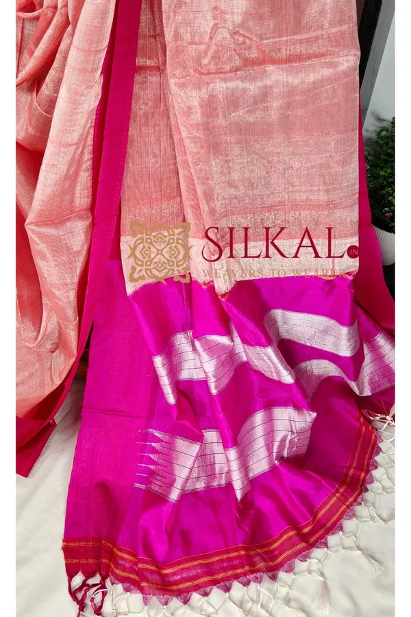 Ilkal_Handloom_Viscose_Cotton_Silk_Chikki_Paras_Border_Saree_SKL04227