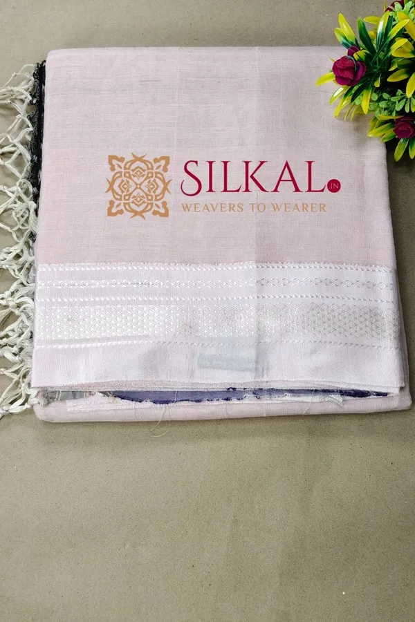 Ilkal_Handloom_Viscose_Cotton_Silk_Chikki_Paras_Border_Saree_SKL04229