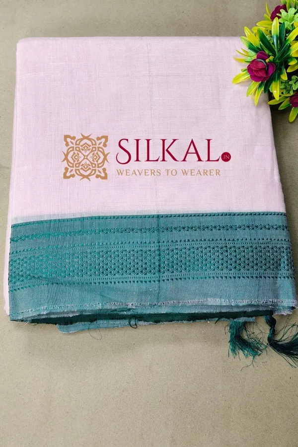 Ilkal_Handloom_Viscose_Cotton_Silk_Chikki_Paras_Border_Saree_SKL04230